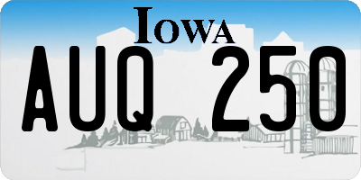 IA license plate AUQ250