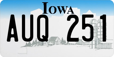 IA license plate AUQ251