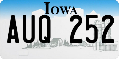 IA license plate AUQ252
