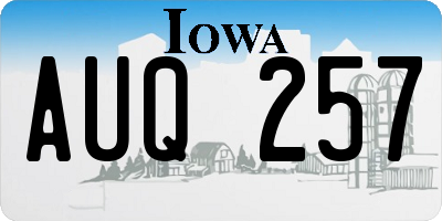 IA license plate AUQ257