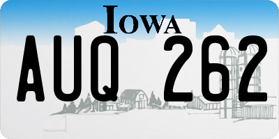 IA license plate AUQ262
