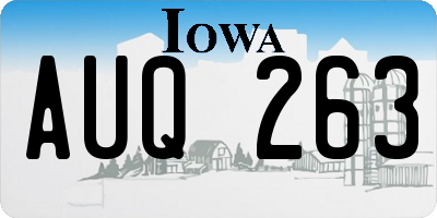 IA license plate AUQ263