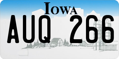 IA license plate AUQ266