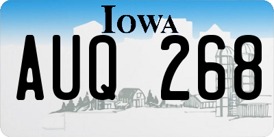 IA license plate AUQ268