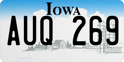 IA license plate AUQ269