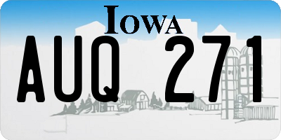 IA license plate AUQ271