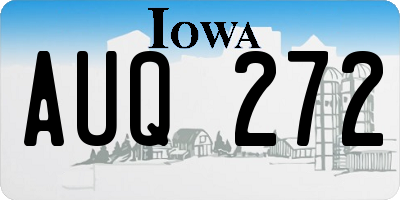 IA license plate AUQ272