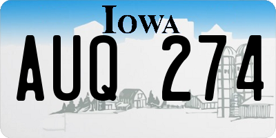 IA license plate AUQ274