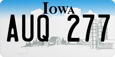 IA license plate AUQ277