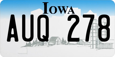 IA license plate AUQ278
