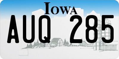 IA license plate AUQ285