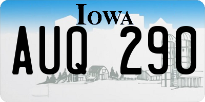 IA license plate AUQ290