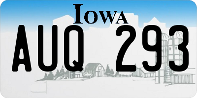IA license plate AUQ293