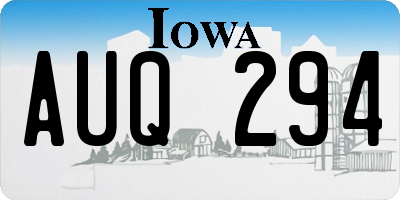 IA license plate AUQ294