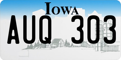 IA license plate AUQ303