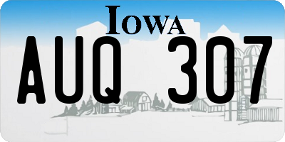IA license plate AUQ307