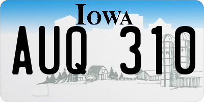 IA license plate AUQ310