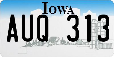 IA license plate AUQ313