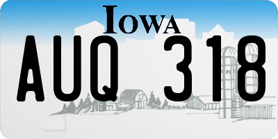 IA license plate AUQ318
