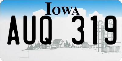 IA license plate AUQ319