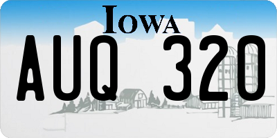 IA license plate AUQ320