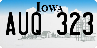 IA license plate AUQ323