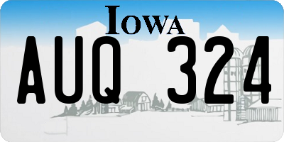 IA license plate AUQ324