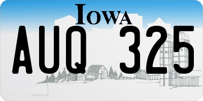IA license plate AUQ325