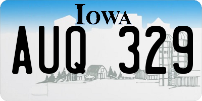 IA license plate AUQ329