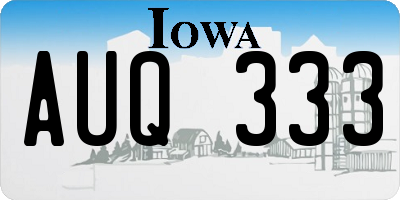 IA license plate AUQ333