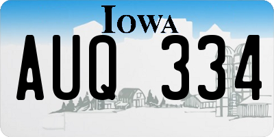 IA license plate AUQ334