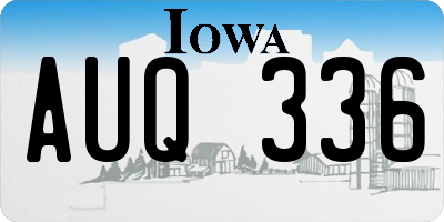 IA license plate AUQ336