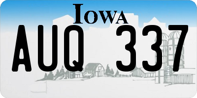 IA license plate AUQ337