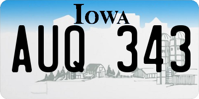 IA license plate AUQ343