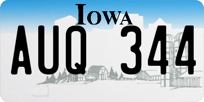 IA license plate AUQ344