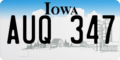 IA license plate AUQ347