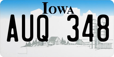 IA license plate AUQ348