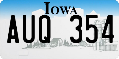 IA license plate AUQ354