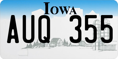 IA license plate AUQ355