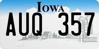 IA license plate AUQ357