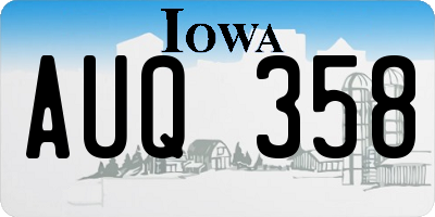 IA license plate AUQ358