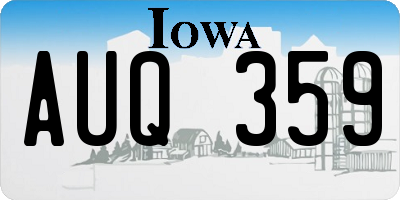 IA license plate AUQ359