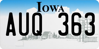 IA license plate AUQ363