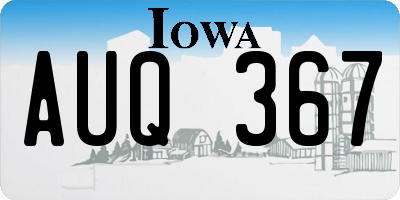 IA license plate AUQ367