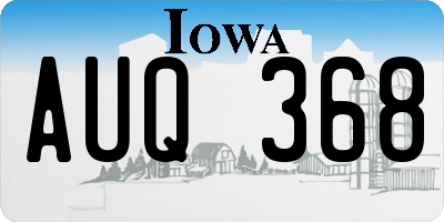 IA license plate AUQ368