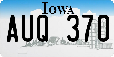 IA license plate AUQ370