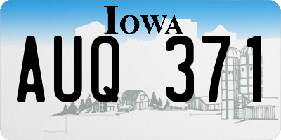 IA license plate AUQ371
