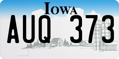 IA license plate AUQ373