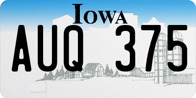 IA license plate AUQ375