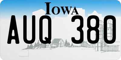 IA license plate AUQ380